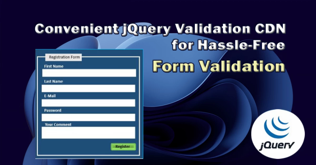 jquery form validation cdn w3schools